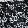 Vrouwen Vintage Zwart Wit Patchwork Cashew Nuts Print Kimono Shirt Vrouwelijke Casual Blouse Roupas Chic Femininas Tops LS7588 210416