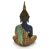 Estátua de Buda 16cm 20 cm Tailândia escultura de resina verde feita budismo figurine hindu meditação casa decoração 210827