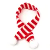 Natal prateleira lenço de boneca tricotado lenços listrados xmas festival decoração suprimentos 6 cores 10 pcs hh21-489