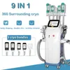 9 في 1 cryo آلة التخسيس فراغ الدهون تخفيض بالموجات فوق الصوتية rf lipo laser الليزر جهاز ضئيلة