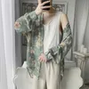 Men's Hawaiian Shirt Long Sleeve Sunscreen Clothes Floral Printing Loose Camisa Masculina Fashion s M-XL 210721