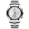 Watchbr-Nouvelles montres colorées de style sportif de montres de mode (Ceinture argent coquille bleu visage 304L)