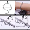 Charm Bracelets Drop Delivery 2021 Korean Jewelry Simple Style Fashion Cute Round Bead Metal Chain Design Multi-Layer Bracelet Qo5Hf