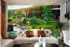 Tapeten 3D-Tapete Benutzerdefinierte PO Chinesischer Garten Park Landschaft Hintergrund Wohnzimmer Home Decor Wandbilder Papier für Wände 3 D