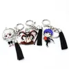 Anime Tokyo Ghoul Tassel Acrylic Pendant Keychain Holder Cute Kaneki Ken Cartoon Figures Key Chain Keyrings for Bag Car Jewelry G1019