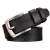 Belts Men's Retro Leather Belt Mesh Embossed Pin Buckle Casual Waist Brand Designer High Quality Alloy Genuine