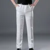 Pantaloni da abito formali da uomo d'affari regolabili Pantaloni da abito dritti Pantaloni da uomo da uomo slim fit di marca Pantalon Homme 6XL 210524