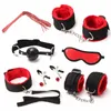 Massage 7 stks Set Fetish Paar Flirt BDSM Sex Bondage Terughoudendheid Sexy Handboeien Leer Erotische Volwassen Spelletjes Cosplay Speeltjes voor Koppels