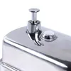 500ml Bathroom Wall-mounted Manual Soap Dispenser Stainless Steel Hand Sanitizer Shower Gel Bottle Kitchen Dish Container 211206