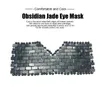 Hudvård naturlig kylning 100% obsidian jade ögonmask bekväm ansiktsmassager