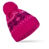 Casquettes Chapeaux Bonnet/Casquettes De Noël Fleur De Neige Bonnets À Pompons En Tricot Chunky Deux Styles Boules De Pom-Pom Fausse Fourrure Ou Lignes Communes 58cm Crâne 10 Options Mixtes En Gros