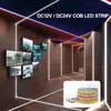 320 LED/mètre COB LED cordes lumière DC12 V/24 V ruban pliable (12 V rouge) ruban lumineux lampe à corde flexible chambre scène maison armoire cuisine bricolage éclairage usalight