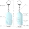 Rechargeable Self Defense Alarm Keychain 3 Pack Personalize LED Flashlight Keychains SOS Safety Alert Device Key Chain for Women Men Kids Elderly