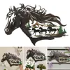 Decorative Objects & Figurines Metal Western Horse Shadow Home Decor Forest Animal Wide Rustic Metal-Wall Art Decoration Gift For Special Oc