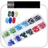 12 Gridsbox Nail Art Strass gemischte Kristalle Strass Diamant Edelstein Acryl Nagel Diamant flache Rückseite glänzend 3D Nägel Zubehör4500552