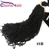36 Zoll Messy Boho Nu Soft Locs Curly Crochet Flechten Synthetische Haarverlängerungen Natural Goddess Faux Loc Afro Dread Braids für schwarze Frauen