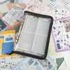 Anteckningar A5 A6 Zipper Binder Notebook Po Organizer Loose Leaf Cover Dagbok Transparent PVC Journal Agenda Stationery