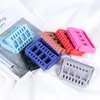 Nail Drill Bit Display Rack 16 Hole Empty Nails Art Polishing Grinding Head Shelf Storage Box Manicure Holder Accessory Tool