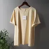 summer t-shirts harajuku oversized womens solid color 95% cotton korean fashion girls tees 210421