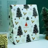 Sac d'emballage cadeau de noël, bonhomme de neige, arbre, pingouin, sac alimentaire, bricolage, sac de collation, papier Kraft, poche plate, DHL, nouveauté 2021