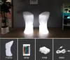 Yaratıcı PE Plastik Sözleşmeli Stil Sandalye LED Aydınlık Tabure Bar Eğlence Yüksek Arkalık Tek Kamp Mobilyaları