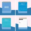 2021 2022ミニシンプルコイルデスクカレンダークリエイティブデスクトップ装飾品ポータブルワークノートカレンダー日常スケジューラプランナースクールオフィスカスタマイズ可能JY0695