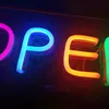 "Öppna" Word Sign Store Restaurang Bar Presentbutik Dörrdekoration Styrelse LED Neon Light Closed Sign12 V Super Bright