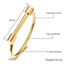 Modemärke Smycken Rostfritt stål Kvinnor Armarmband Love Lady Titan Matched d Upper Cuff Armband Design Skruvarmband Q0717