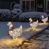 Courtyard Juldekoration Scarf Lights Chicken Ornaments Garden Pendant Home Decor Navidad Natal Kids Gift New Year 2022