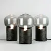 Smoky Glass LED Desk Lights Bedside Parlor Atmosphere Lamp Hotel Room Table Nordic Decoration Lighting Fixtures