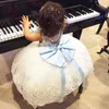 Brand New Princess Baby Girl Bowknot Lace Floral Dress Christmas Party Dresses Toddler Kids Sequins Ball Gown Barnklänning Q0716