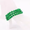 Kolczyki Naszyjnik Kamień Naturalny Jade Biżuteria Zestaw Dla Kobiet 8mm Okrągłe Koraliki Strand Bransoletka Handmade Crystal Multilayers Łańcuch Prezenty A575