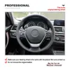 Faça você mesmo capa de volante de camurça preta macia personalizada para BMW Série 3 F30 F34 F332067