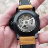 Zegarek męski Casual Fashion Skórzany opaska zegarkowa Importowany w pełni automatyczny ruch mechaniczny 43 mm wysokiej jakości top AAA Waterproof