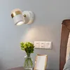 Lampade da parete rotanti a LED Lampada moderna semplice in metallo acrilico Lampada da parete creativa per soggiorno studio camera da letto corridoio con interruttore
