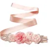 Belts JLZXSY Handmade 3D Rose Flower Pregnant Maternity Sash Belt,Floral Baby Shower Belly Sash, Crystal Bridal Belt