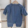 Toddler Children's Clothing Spring Baby Romper Infant Boy and Girl Jumpsuit Kids Long-sleeve Denim 210515