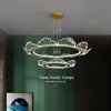Postmoderne Luxus-Wohnzimmer-LED-Pendelleuchten-Beleuchtung Nordic Kitchen Island Flower-Shaped Hang Light Restaurant Round Kronleuchter