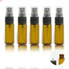 500 X 5 ml Amber Travel Petite bouteille de parfum rechargeable 1/6 oz Brown Glass Fragrance atomizer Mist spray Liquid Container High qty