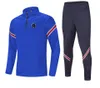 Nyaste Paris FC-mäns fritidssportdräkt semi-zipper långärmad tröja utomhus sport fritidsträning kostym storlek m-4xl