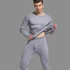 Termiska underkläder uppsättningar för män vinter termiska underkläder långa johns vinter kläder män tjocka termiska kläder solid droppe 211110