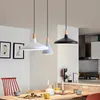 Noordse houten aluminium lampenkap hanglampen voor huisverlichting moderne eetkamer slaapkamer bedgesloten hangende lamp