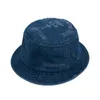 Cloches męski prezent najwyższej jakości 100% bawełny Panama Hats Hats Summer Sun Hat Men Hip Hop Cap Women Vintage Denim Wash Old Busket