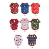 Vestiti per cani di Natale Costume per cani di piccola taglia Decorazione per animali domestici Simpatico cartone animato Babbo Natale Pupazzo di neve Alce Stampa XD29960