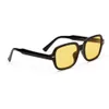 Oec Cpo Mode unisexe lunettes de soleil carrées hommes femmes petit cadre jaune femmes 039s rétro verre UV400 O4034799346