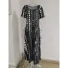 Jocoo Jolee Vintage Y2K Long Dress Casual Summer Short Sleeve O Neck Tie Dye Loose Maxi Dress Elegant Plus Size 5XL Robe 210619