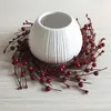 6 Inch Inner Diameter Artificial Red Berry Rusty Star Christmas Wreath Candle Decoration Q08123932332