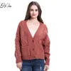 H.SA Cardigan primaverili da donna Capispalla lavorato a maglia a punto aperto Cardigan maglione oversize intrecciato Giacca poncho casual a maniche lunghe 210716