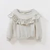Autumn Baby Long Sleeve Blouse 100% Cotton High Quality Children Kids Shirt Girls Ruffles Top Jumper for Toddler Girl 210331