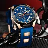 2021 Lige New Fashion Mens Klockor Top Märke Luxury Silikon Sport Klocka Män Quartz Datum Klocka Vattentät Armbandsur Chronograph x0625